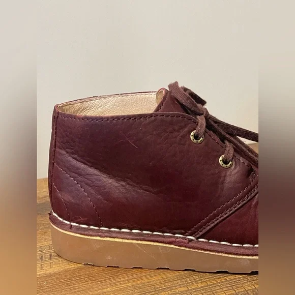 LL Bean Boots Womens 6 Stonington Chukka Burgundy Leather Lace Up Casual - Picture 8 of 16